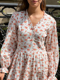 Miller Delicate Rose Dress - Tangerine