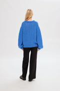 Suanne Ls Knit O-Neck - Nebulas Blue