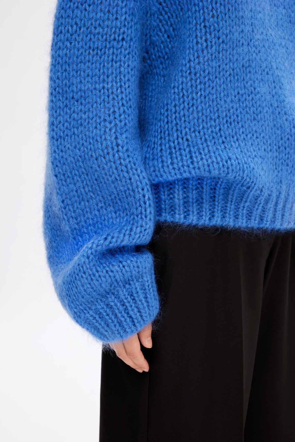 Suanne Ls Knit O-Neck - Nebulas Blue