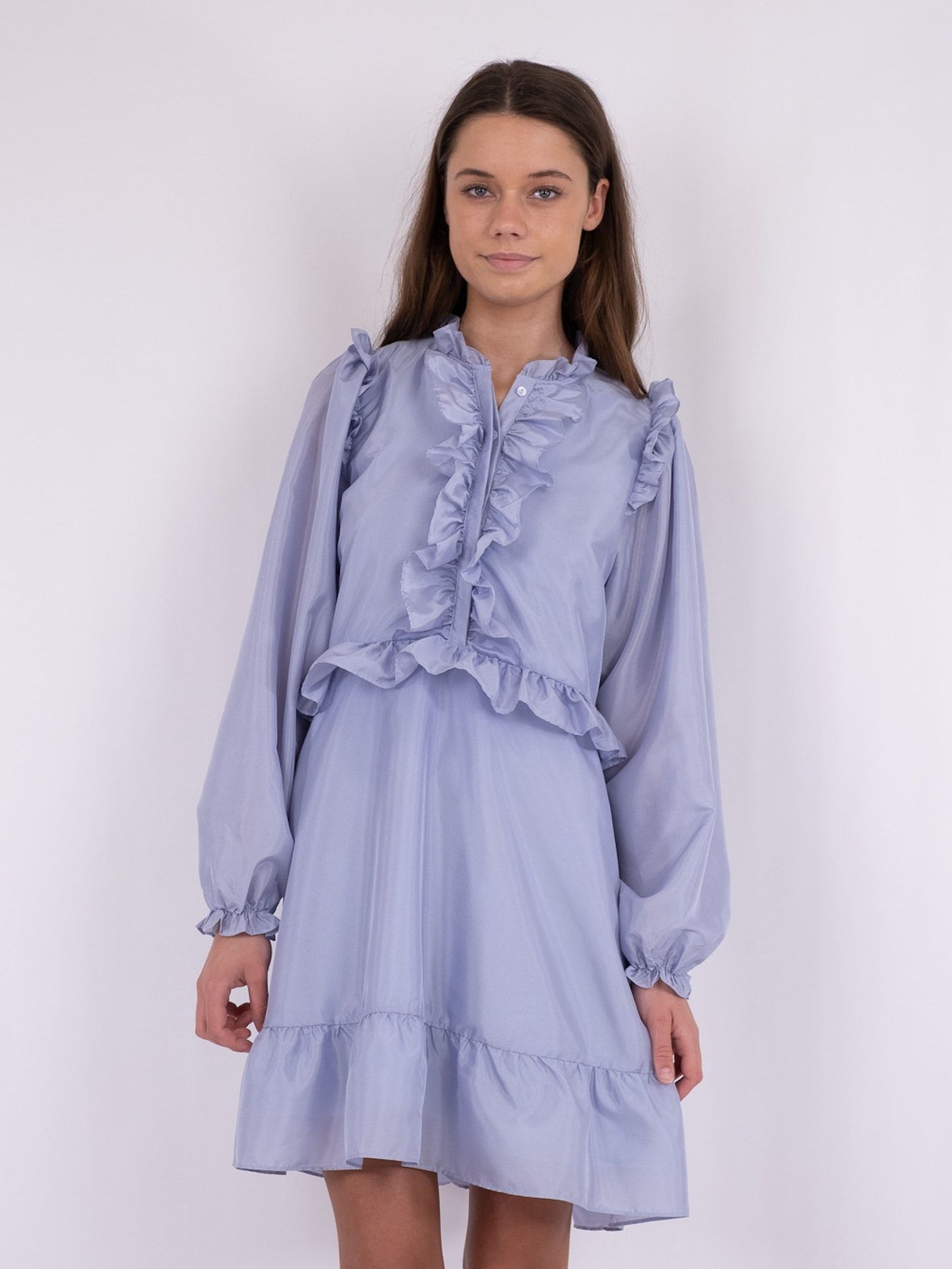 Zinka Solid Dress - Light Blue