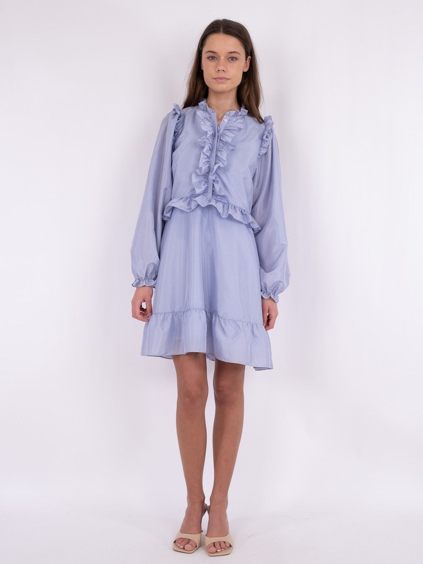 Zinka Solid Dress - Light Blue