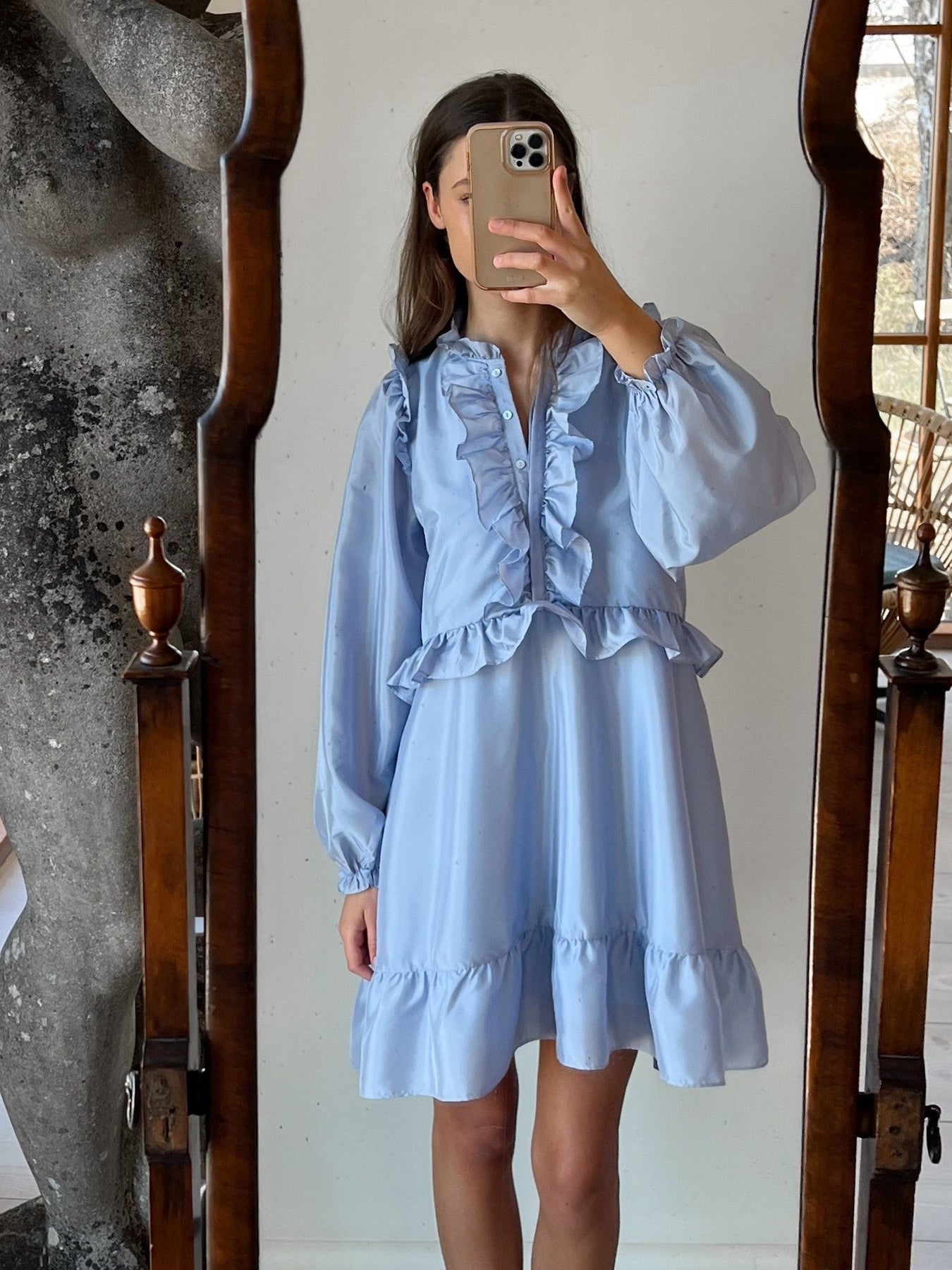 Zinka Solid Dress - Light Blue