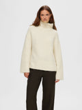 Gabella Ls Knit High-Neck W - Birch Melange
