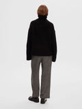 Gabella Ls Knit High-Neck W - Black