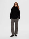 Gabella Ls Knit High-Neck W - Black