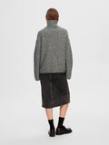 Gabella Ls Knit High-Neck W - Light Grey Melange