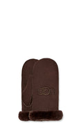 W Sheepskin Embroidered Mitten - Burnt Cedar