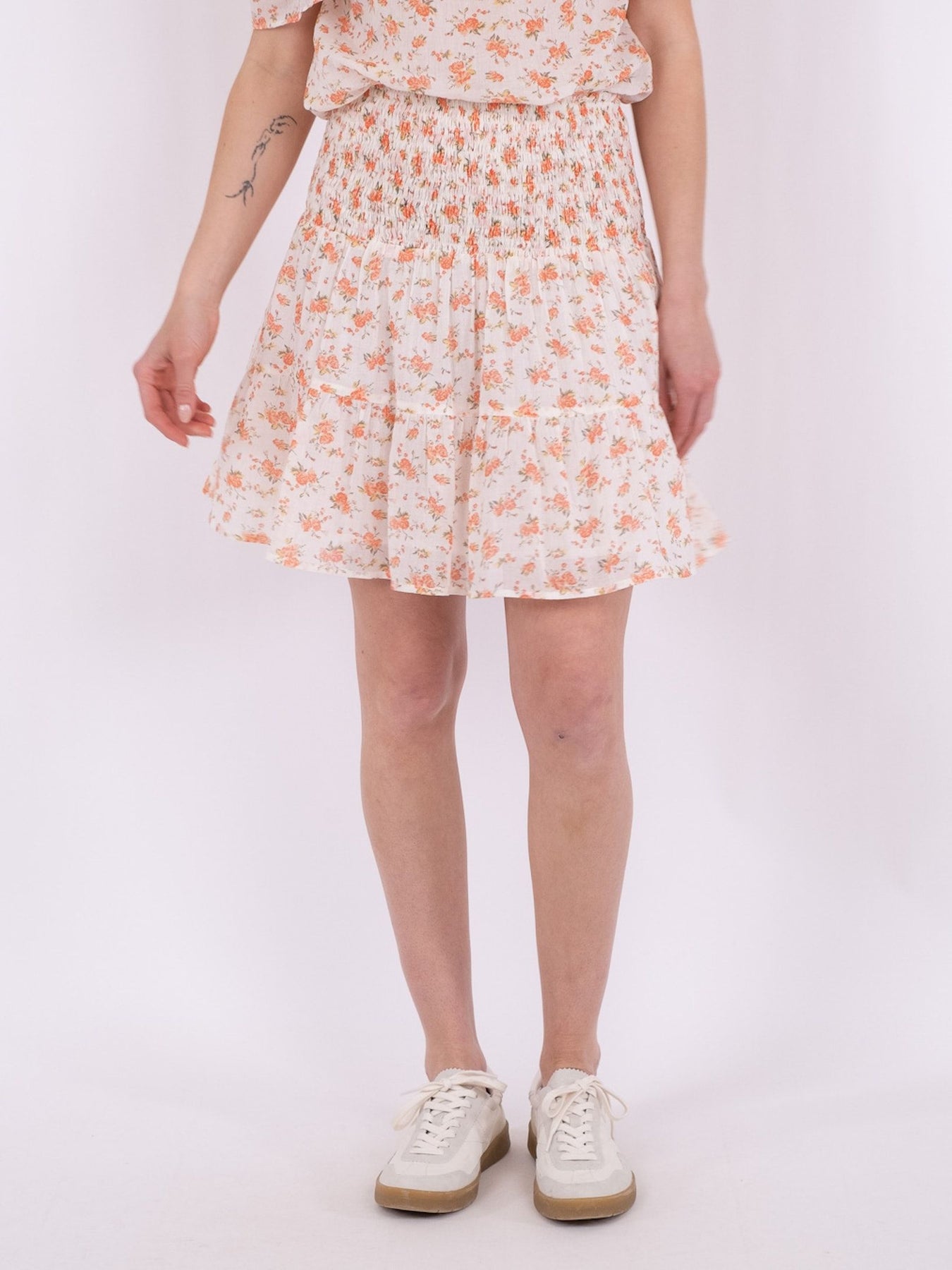 Cordova Delicate Rose Skirt - Tangerine