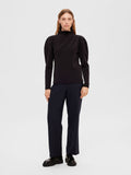 Fenja LS T-Neck Top - Svart
