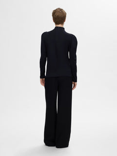 Fenja Ls T-Neck Top - Dark Sapphire
