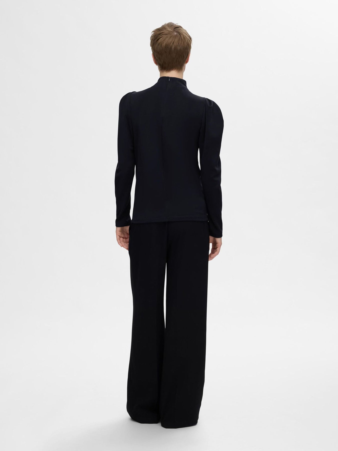 Fenja Ls T-Neck Top - Dark Sapphire