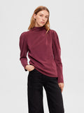Fenja Ls T-Neck Top - Windsor Wine