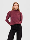 Fenja Ls T-Neck Top - Windsor Wine