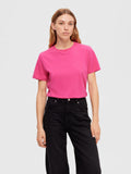 Myessential Ss O-Neck Tee - Fuchsia Purple