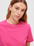 Myessential Ss O-Neck Tee - Fuchsia Purple