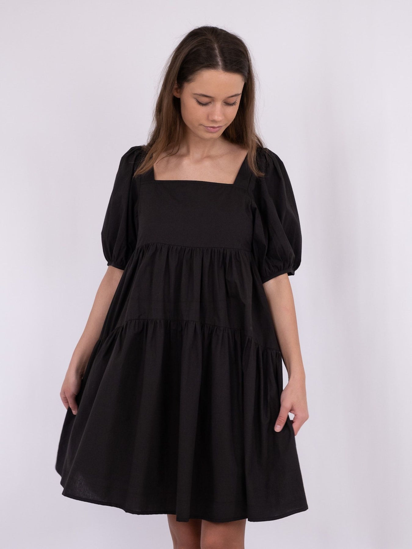 Jackelina Solid Dress - Black