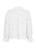 Micah Emb Blouse - White