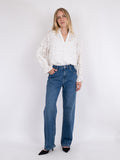 Micah Emb Blouse - White