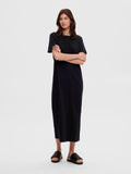Essential Ss Ankle Tee Dress - Black