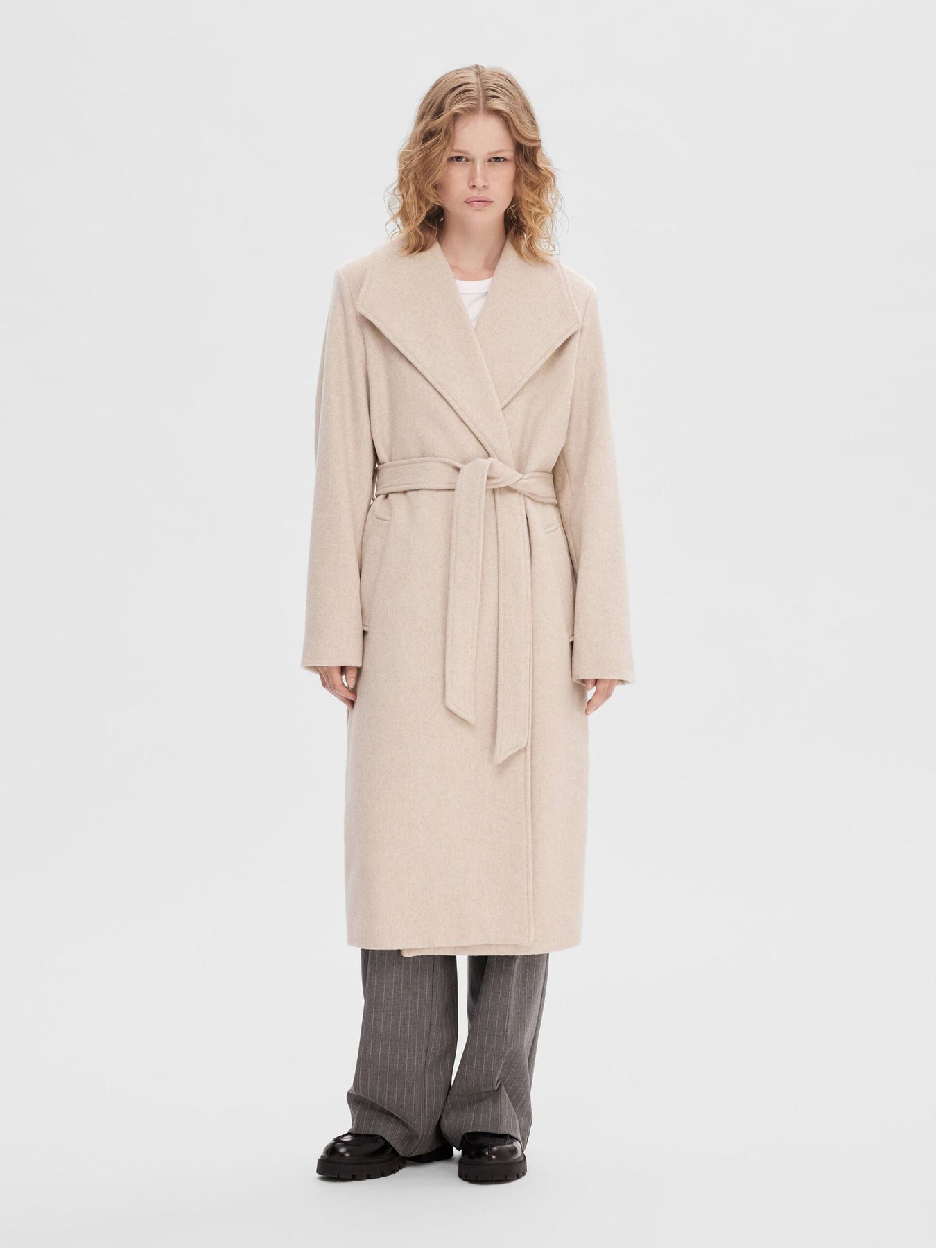 Rosa Wool Coat - Sandshell
