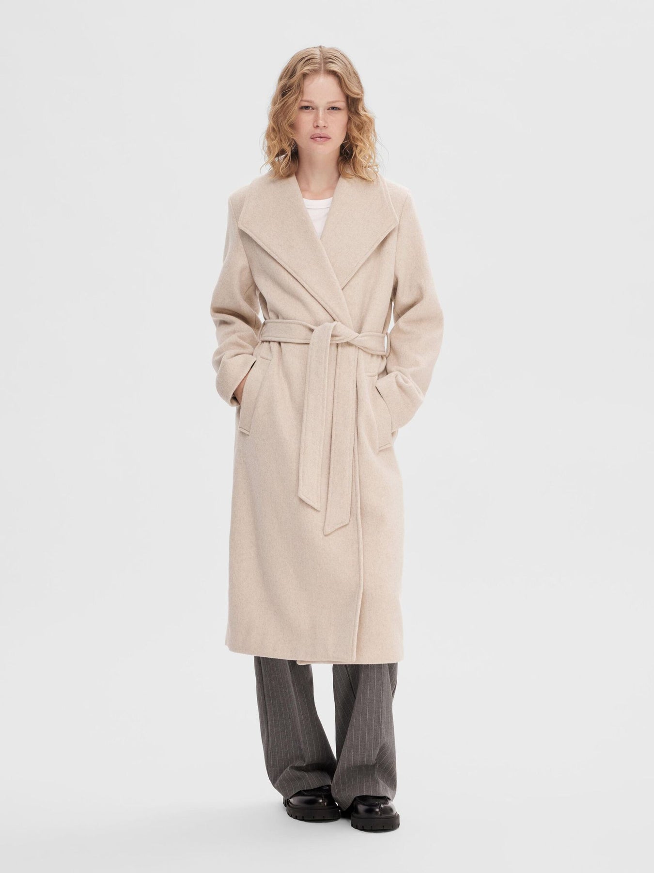 Rosa Wool Coat - Sandshell