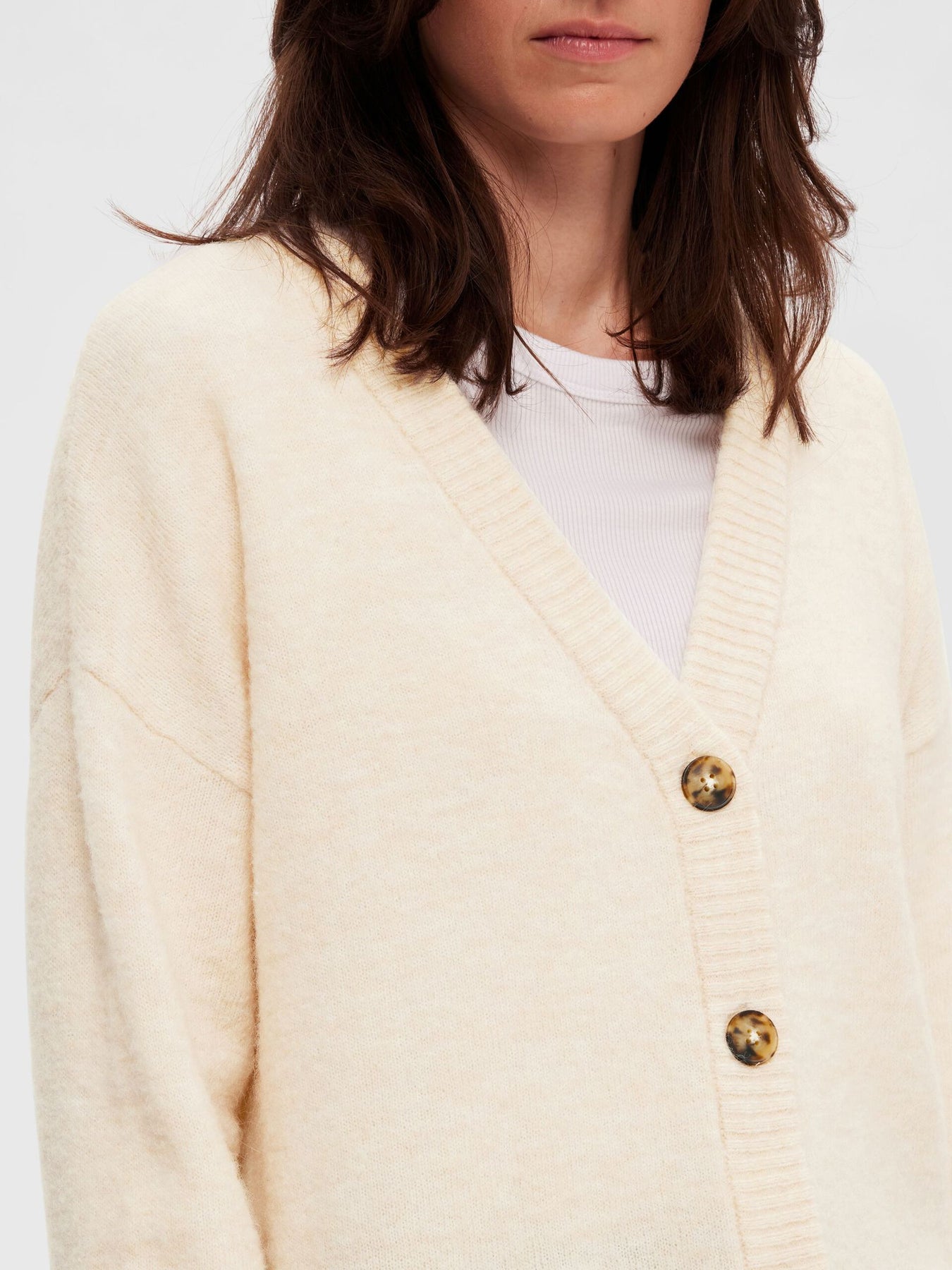 Maline LS Knit Long Cardigan - Birch