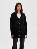Maline LS Knit Long Cardigan - Black