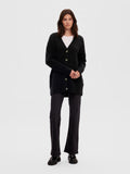 Maline LS Knit Long Cardigan - Black