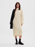 Maline LS Knit Dress High Neck - Birch