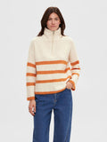 Maline LS Knit Half Zip - Birch Marmalade