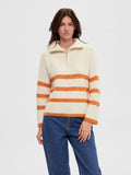 Maline LS Knit Half Zip - Birch Marmalade