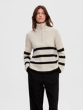Maline Ls Knit Half Zip - Birch Black