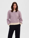 Mola Mia Ls Knit O-Neck - Birch Multi Stripes