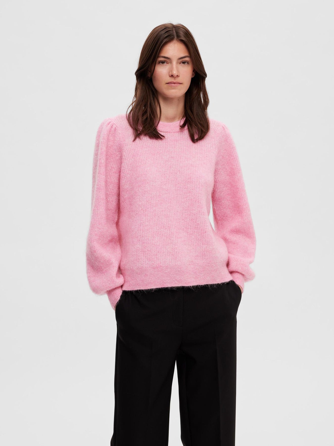 Mola Mia Ls Knit O-Neck - Moonlite Mauve