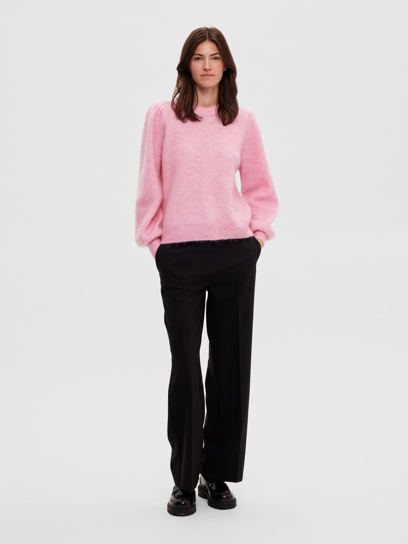 Mola Mia Ls Knit O-Neck - Moonlite Mauve