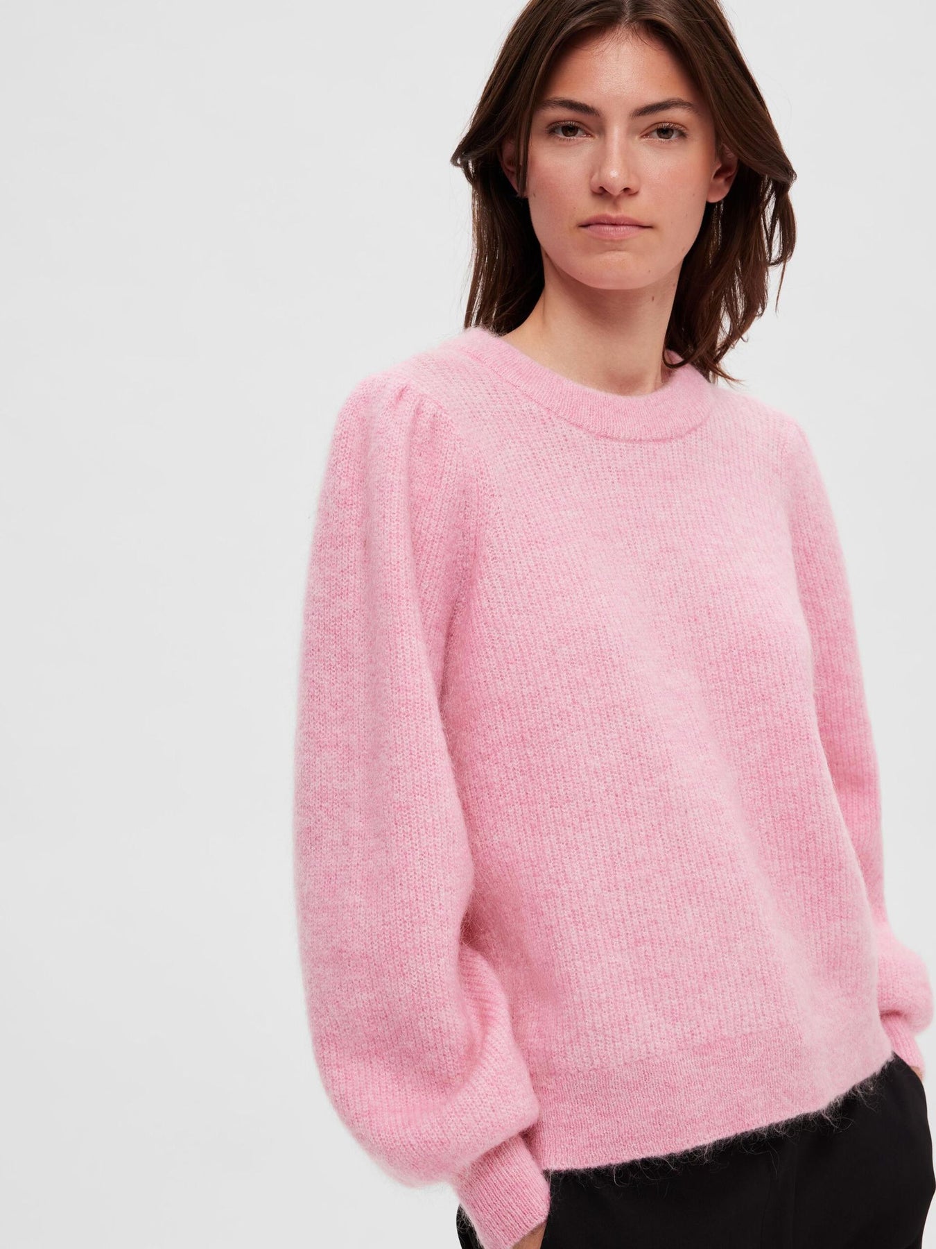 Mola Mia Ls Knit O-Neck - Moonlite Mauve