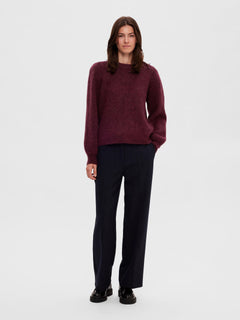 Mola Mia Ls Knit O-Neck - Windsor Wine