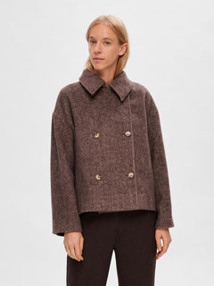 Bitta Short Wool Jacket - Java Melange