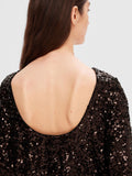 Mallie SS Short Sequins Dress B - Java