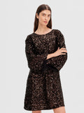 Mallie SS Short Sequins Dress B - Java