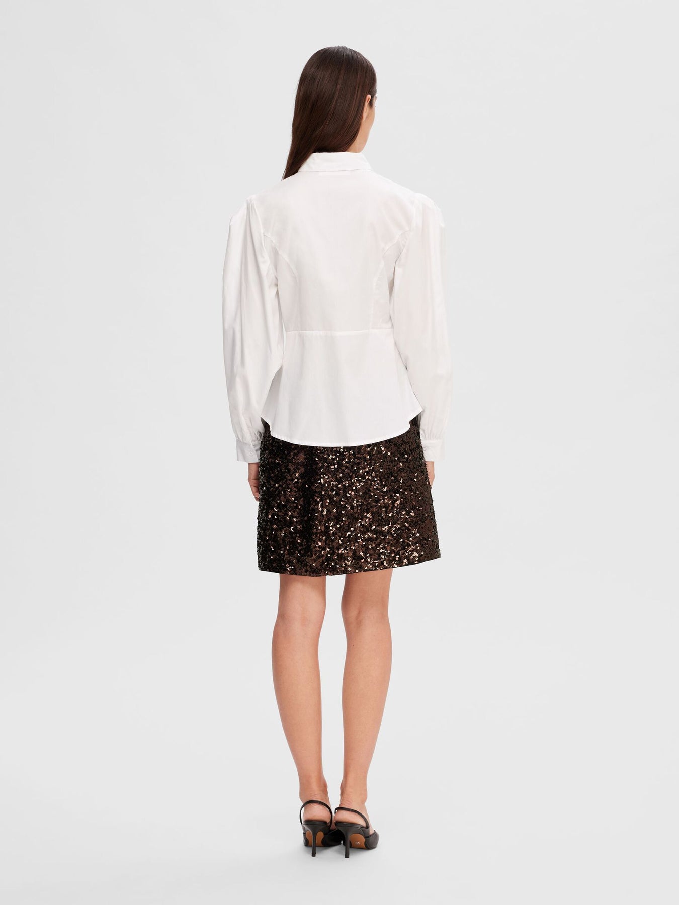 Vivi LS Fitted Shirt B - Snow White