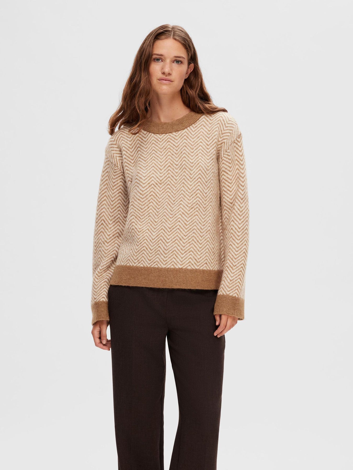 Heri LS Knit O-Neck - Toasted Coconut Birch