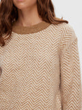 Heri LS Knit O-Neck - Toasted Coconut Birch