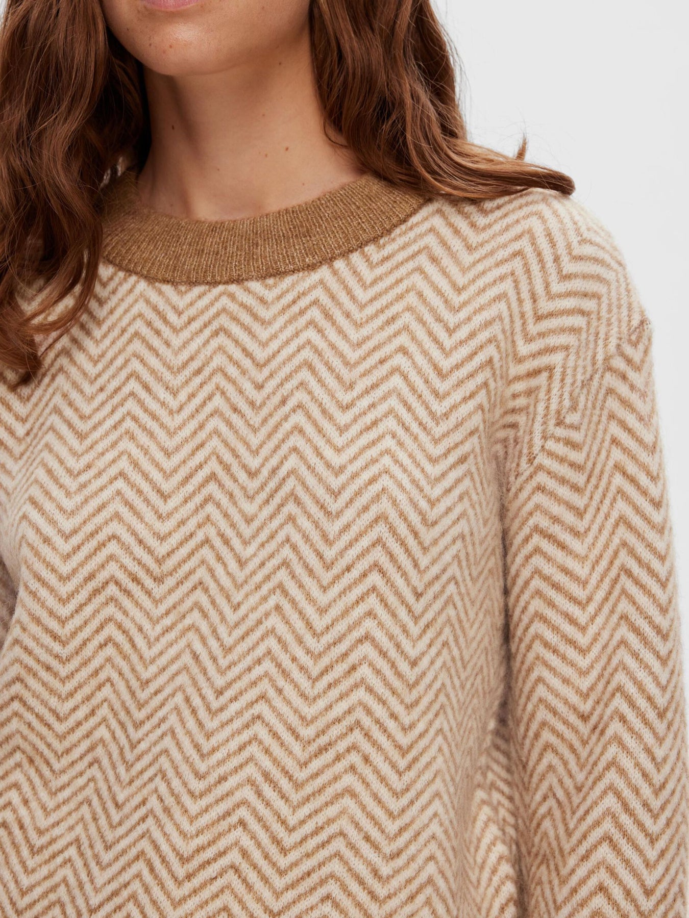 Heri LS Knit O-Neck - Toasted Coconut Birch