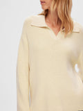 Hilma Liva LS Polo Neck Knit - Birch