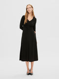 Rue LS Midi Glitter Dress - Black