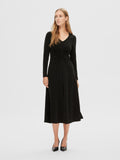 Rue LS Midi Glitter Dress - Black