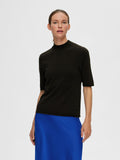 Lura Lurex 2/4 Knit Tee - Black Lurex