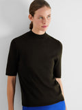 Lura Lurex 2/4 Knit Tee - Black Lurex