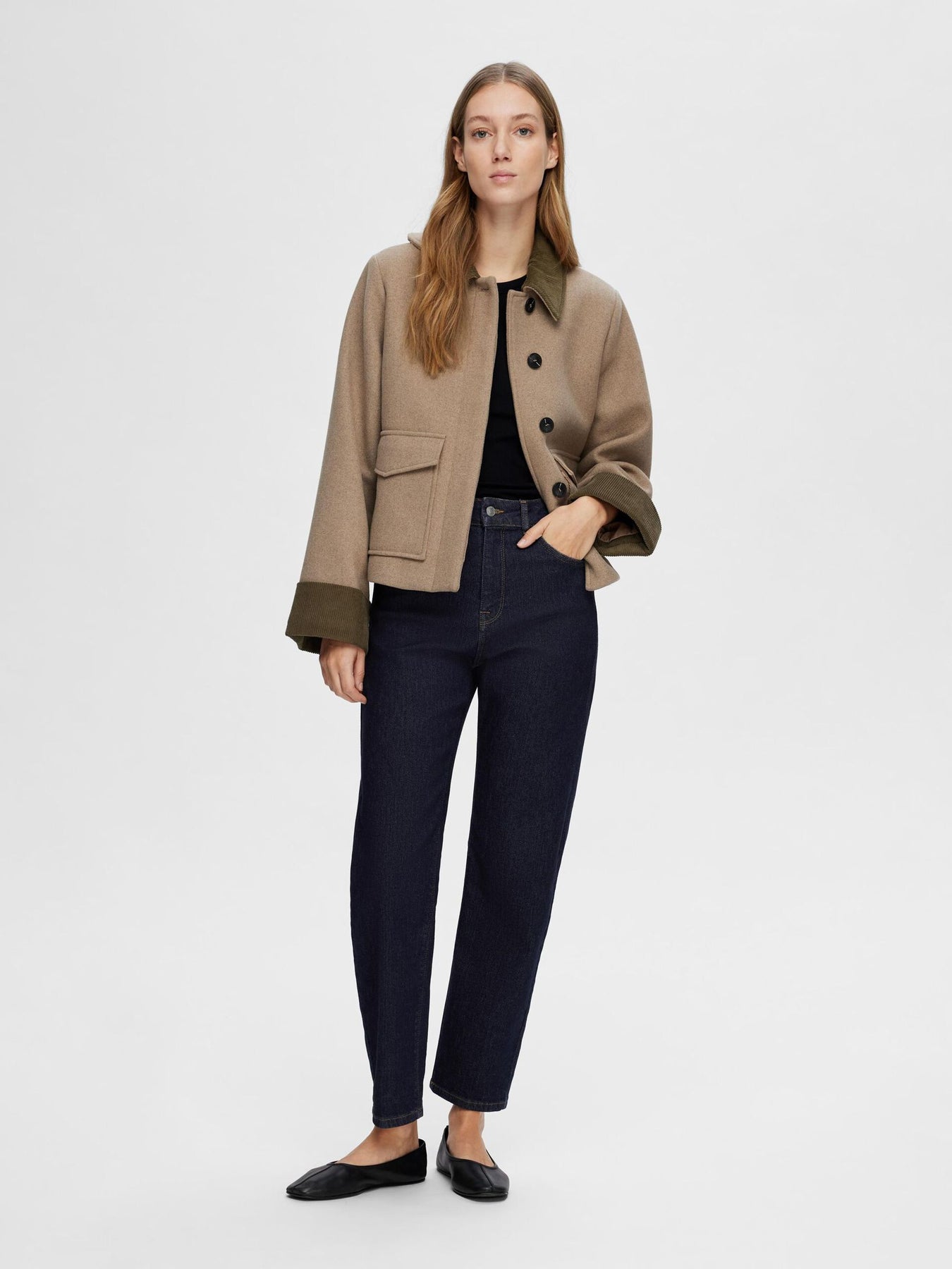 Ashley Wool Jacket - Greige Melange